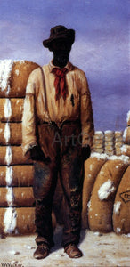  William Aiken Walker Netro Man with Cotton Bales, Holding a Cotton Hook - Art Print