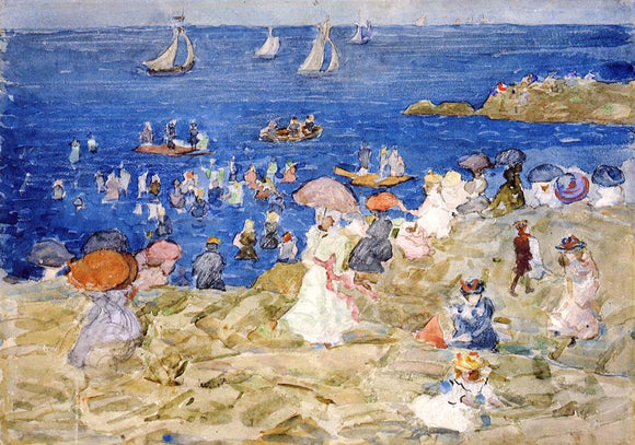  Edward C Leavitt New England Beach Scene - Art Print