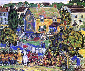  Maurice Prendergast New England Village - Art Print