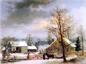  George Henry Durrie A New England Winter Scene - Art Print
