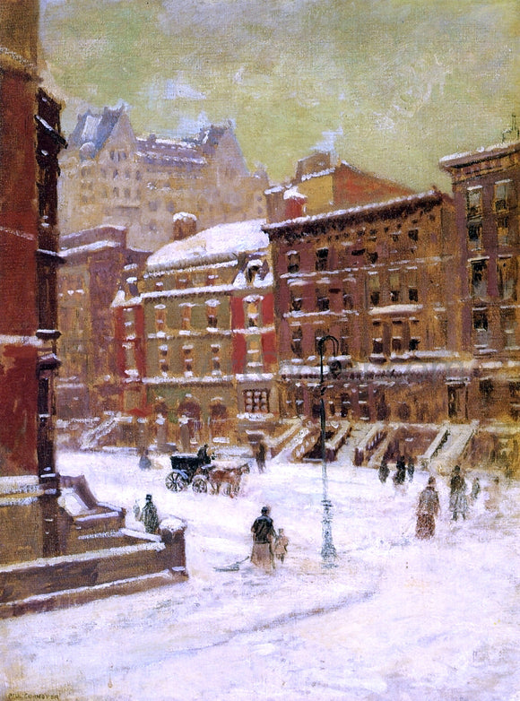  Paul Cornoyer New York City View in Winter - Art Print