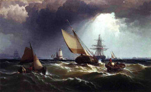  Edward Moran At New York Harbor - Art Print