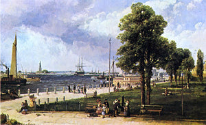  Andrew W Melrose New York Harbor and Battery - Art Print