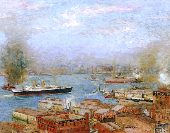  Gari Melchers New York Harbor - Art Print