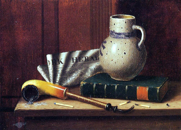  William Michael Harnett New York Herald, July 11, 1880 - Art Print