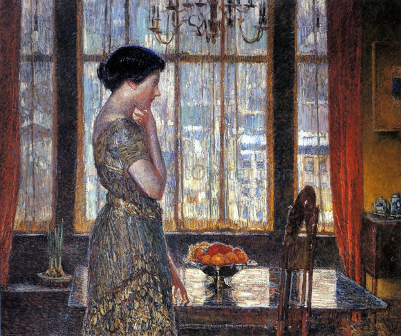  Frederick Childe Hassam New York Winter Window - Art Print