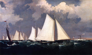 Fitz Hugh Lane New York Yacht Club Regatta - Art Print