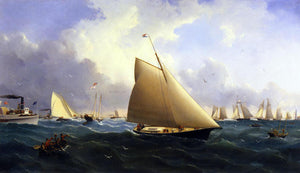  William Bradford New York Yacht Club Regatta off New Bedford - Art Print