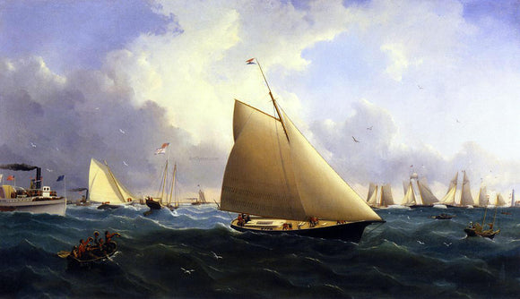 William Bradford New York Yacht Club Regatta off New Bedford - Art Print
