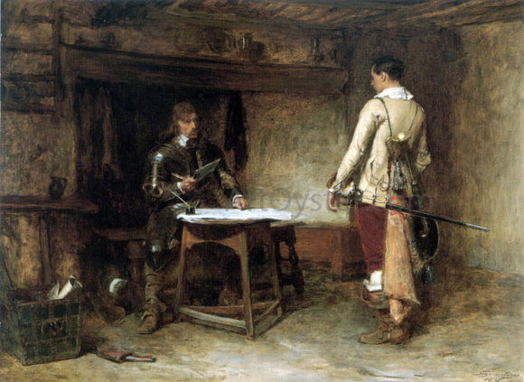  John Seymour Lucas News from the Front - Art Print
