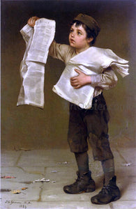  John George Brown Newsboy - Art Print