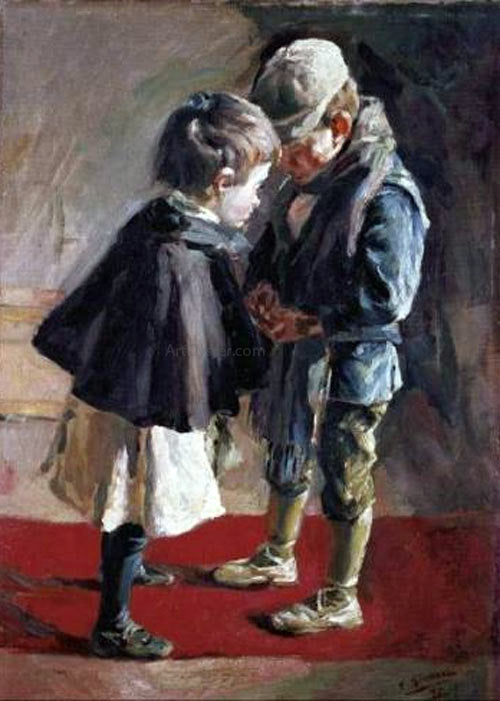  Francisco Gimeno Arasa Ninos jugando - Art Print