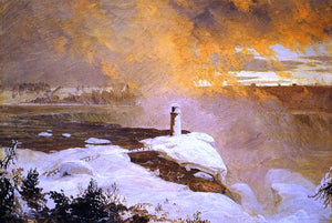  Frederic Edwin Church Niagara Falls from Goat Island, Winter - Art Print