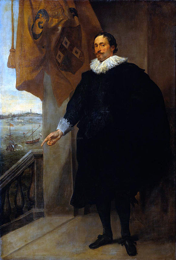  Sir Antony Van Dyck Nicolaes van der Borght, Merchant of Antwerp - Art Print