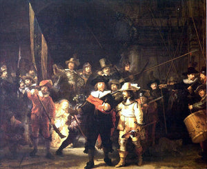  Rembrandt Van Rijn Night Watch (also known as The Company of Frans Banning Cocq and Willem van Ruytenburch) - Art Print