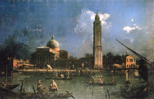  Canaletto Night-time Celebration Outside the Church of San Pietro di Castello (also known as La Vigilia de San Pietro) - Art Print