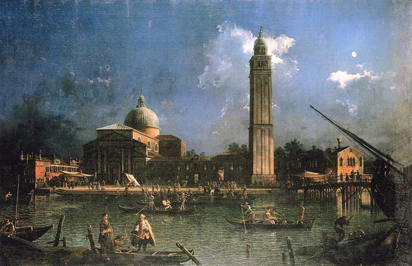  Canaletto Night-time Celebration Outside the Church of San Pietro di Castello (also known as La Vigilia de San Pietro) - Art Print