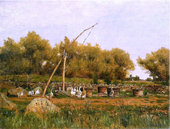  Thomas Worthington Whittredge No Water in the Well - Art Print