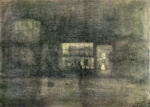  James McNeill Whistler Nocturne: Black and Gold - The Rag Shop, Chelsea - Art Print