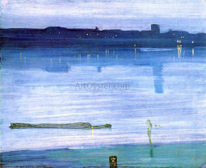  James McNeill Whistler Nocturne: Blue and Silver - Chelsea - Art Print