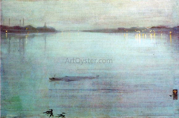  James McNeill Whistler Nocturne: Blue and Silver - Cremorne Lights - Art Print