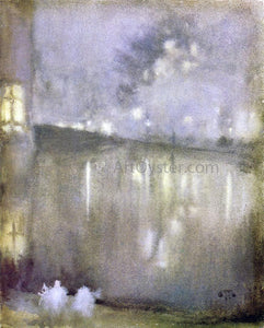  James McNeill Whistler Nocturne: Grey and Gold - Canal, Holland - Art Print