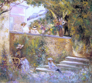  Henri Lebasque Nono and Madame Lebasque in the Garden - Art Print