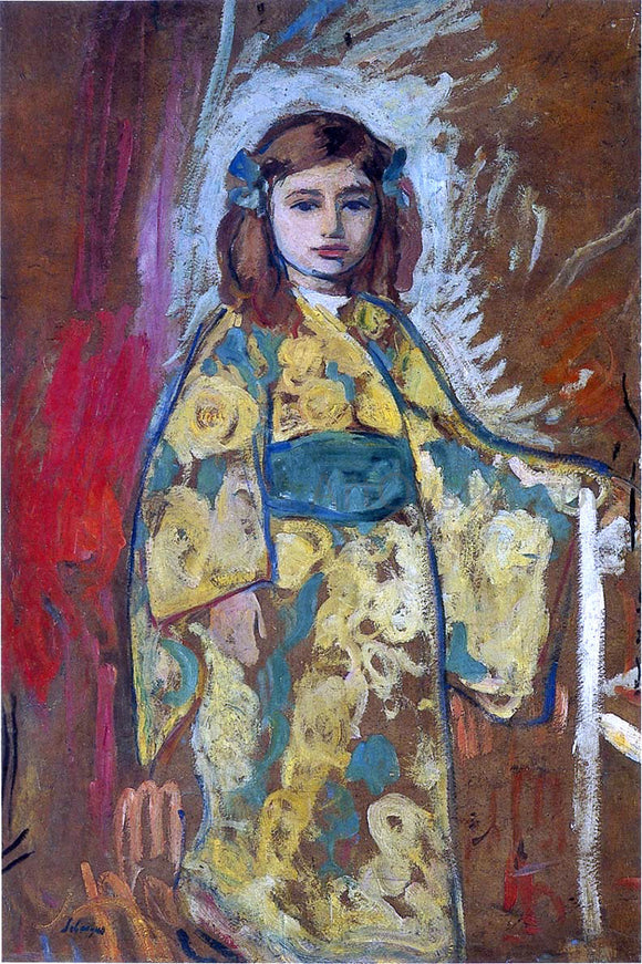  Henri Lebasque Nono in a Japanese Robe - Art Print