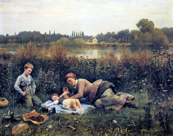  Daniel Ridgway Knight Noonday Repast - Art Print