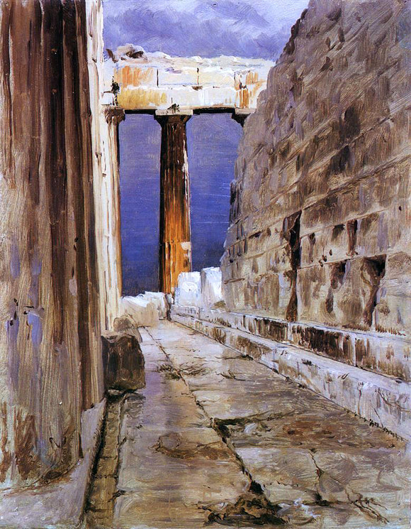  Frederic Edwin Church North Peristyle, Parthenon, Athens - Art Print