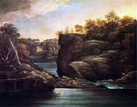  John Trumbull Norwich Falls (also known as The Falls of the Yantic at Norwich) - Art Print