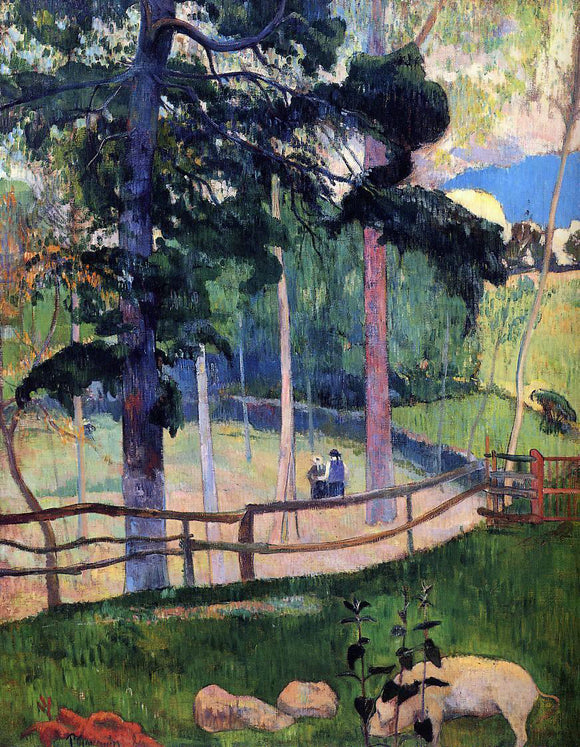  Paul Gauguin Nostalgic Promenade - Art Print