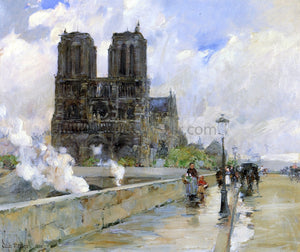  Frederick Childe Hassam Notre Dame Cathedral, Paris, 1888 - Art Print