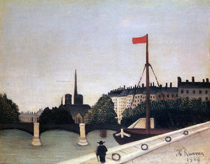  Henri Rousseau Notre Dame: View of the Ile Saint-Louis from the Quai Henri IV - Art Print