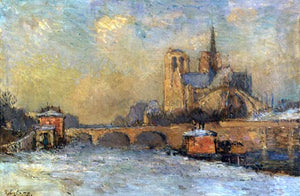  Albert Lebourg Notre-Dame and Seine, Winter - Art Print