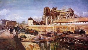  Johan Barthold Jongkind Notre-Dame de Paris, Seen from the Pont de L'Archeveche - Art Print