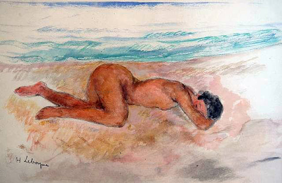  Henri Lebasque Nu allonge sur la plage - Art Print