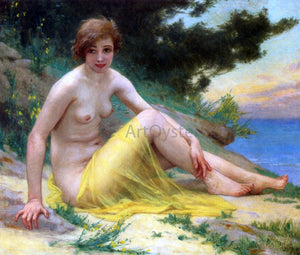  Guillaume Seignac A Nude at the Beach (also known as On the Shore) - Art Print