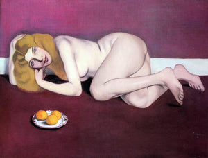  Felix Vallotton Nude Blond Woman with Tangerines - Art Print