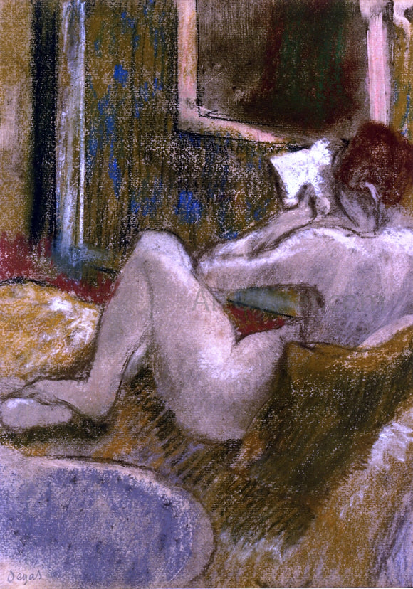  Edgar Degas Nude from the Rear, Reading - Art Print