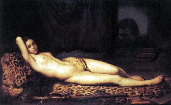  Felix Trutat Nude Girl on a Panther Skin - Art Print