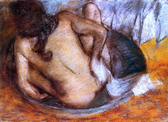  Edgar Degas Nude in a Tub - Art Print