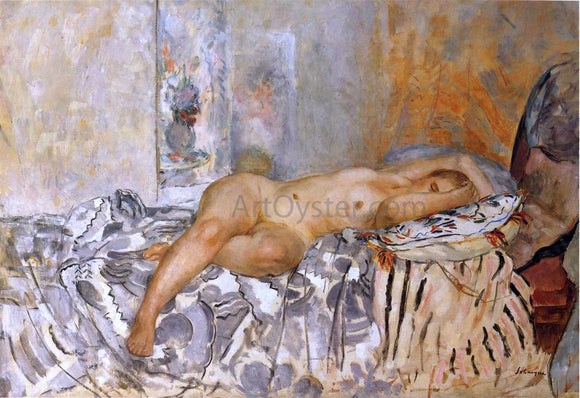  Henri Lebasque Nude on Spanish blanket - Art Print
