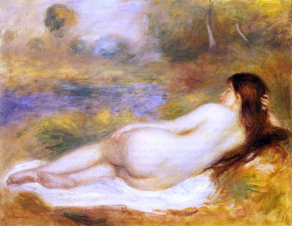  Pierre Auguste Renoir Nude Reclining on the Grass - Art Print