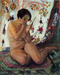  Henri Lebasque Nude Seated by a Mirror - Art Print