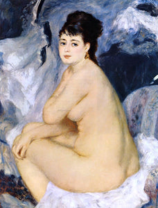  Pierre Auguste Renoir Nude Seated on a Sofa - Art Print