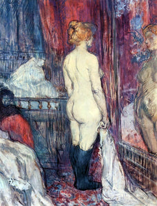  Henri De Toulouse-Lautrec Nude Standing before a Mirror - Art Print
