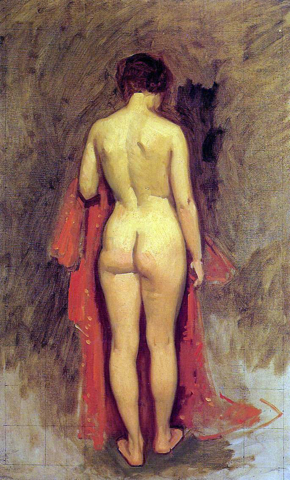  Frank Duveneck A Nude Standing - Art Print