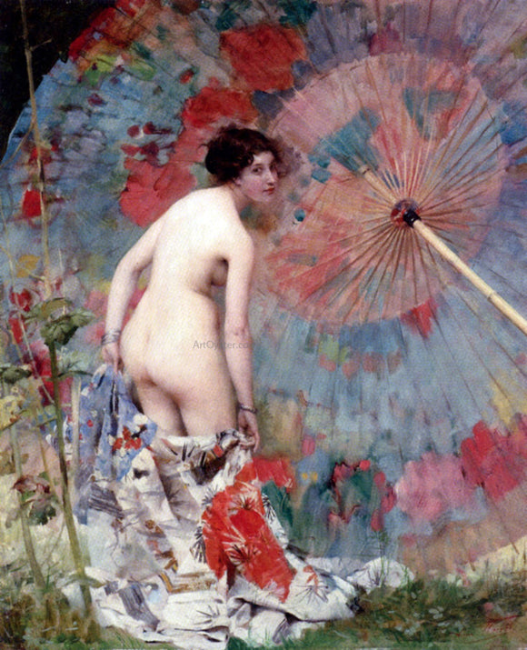 Aime-Nicolas Morot Nude with a Japanese Umbrella - Art Print