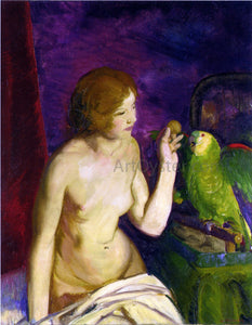  George Wesley Bellows A Nude with a Parrot - Art Print